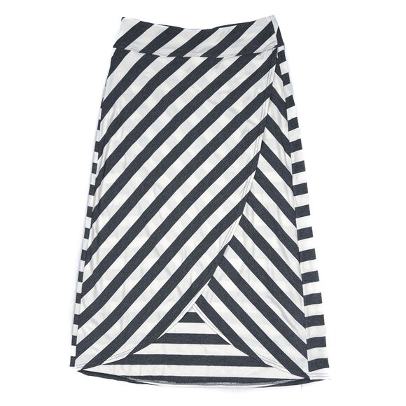 Atheta Ribbon Stripe Faux Wrap Tulip Hem Midi Size XS - NWOT - Picture 2 of 9